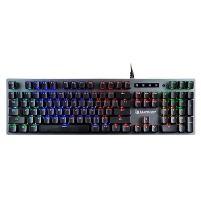 Клавиатура A4Tech Bloody B765, механическая, USB, серая, for gamer LED (B765 GREY/NEON (GREEN SW)