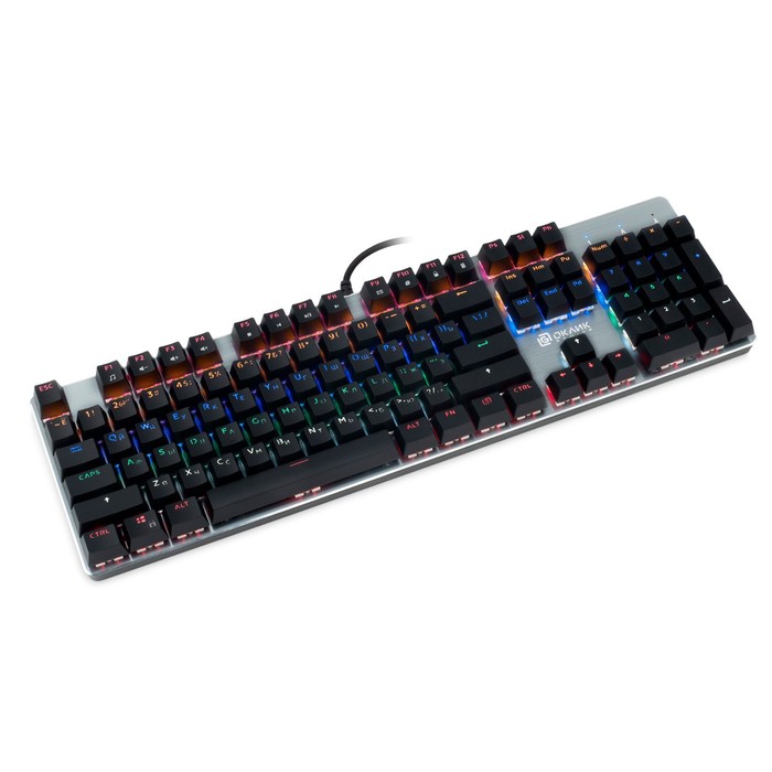 Клавиатура Оклик 970G Dark Knight механическая черный/серебристый USB for gamer LED - фото 51353550