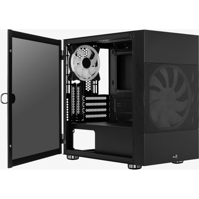 Корпус Aerocool Atomic-G-BK-v1 черный без БП mATX 2x120mm 2x140mm 2xUSB3.0 audio bott PSU - фото 51353593