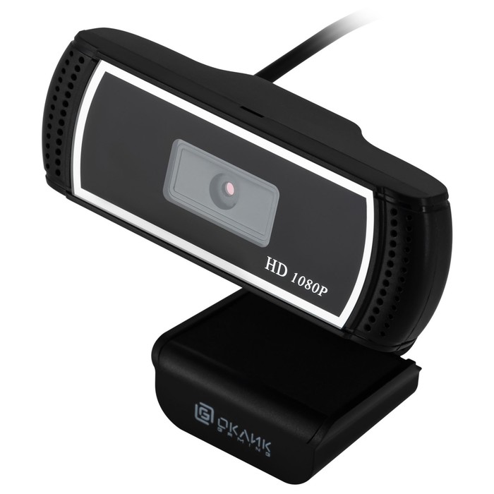 Камера Web Оклик OK-C013FH черный 2Mpix (1920x1080) USB2.0 с микрофоном - Фото 1