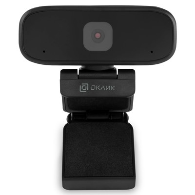 Камера Web Оклик OK-C015HD, 1 Мп, 1280×720, USB 2.0, с микрофоном, чёрная