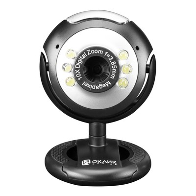 Камера Web Оклик OK-C8825, 0.3 Мп, 640×480, USB 2.0, с микрофоном, чёрная