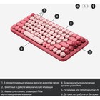 Клавиатура Logitech POP Keys механическая розовый/красный USB беспроводная BT/Radio - Фото 1