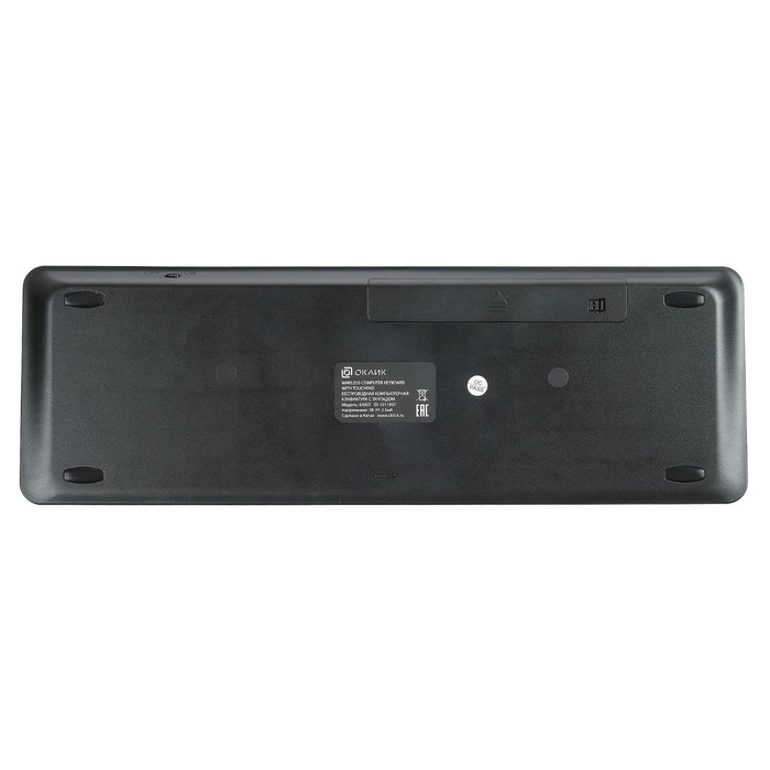 Клавиатура Оклик 830ST черный USB беспроводная slim Multimedia Touch - фото 51353880