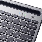 Клавиатура Оклик 845M серый/черный USB беспроводная BT/Radio slim Multimedia (1680661) - Фото 5