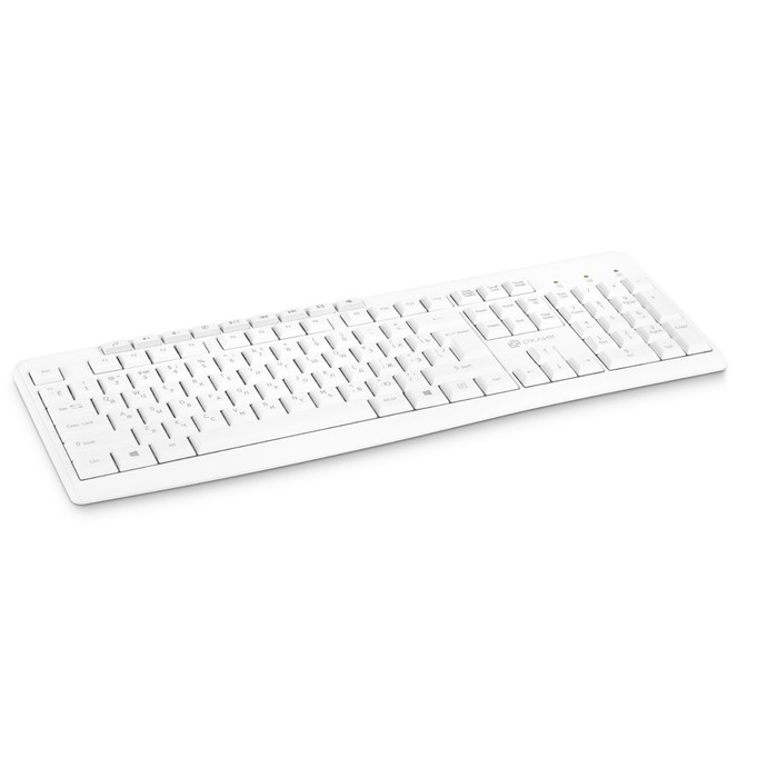 Клавиатура Оклик K225W белый USB беспроводная Multimedia (1875235) - фото 51353939