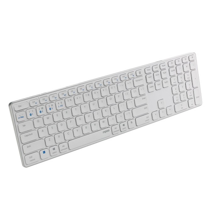 Клавиатура Rapoo E9800M белый USB беспроводная BT/Radio slim Multimedia для ноутбука (14518)   10046
