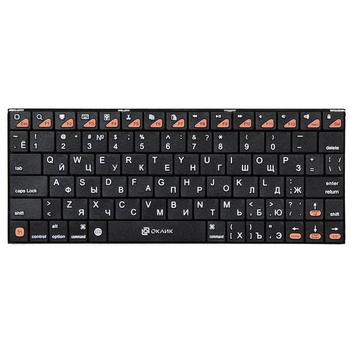 Клавиатура Оклик 840S черный USB беспроводная BT slim - Фото 1