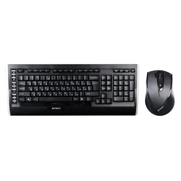 Клавиатура + мышь A4Tech 9300F клав:черный мышь:черный USB беспроводная Multimedia - Фото 1