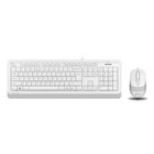 Клавиатура + мышь A4Tech Fstyler F1010 клав:белый/серый мышь:белый/серый USB Multimedia (F10   10046 - Фото 1