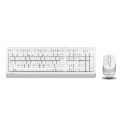 Клавиатура + мышь A4Tech Fstyler F1010 клав:белый/серый мышь:белый/серый USB Multimedia (F10   10046