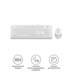 Клавиатура + мышь A4Tech Fstyler F1010 клав:белый/серый мышь:белый/серый USB Multimedia (F10   10046 - Фото 2