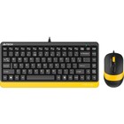 Клавиатура + мышь A4Tech Fstyler F1110 клав:черный/желтый мышь:черный/желтый USB Multimedia   100460 - Фото 1