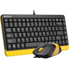 Клавиатура + мышь A4Tech Fstyler F1110 клав:черный/желтый мышь:черный/желтый USB Multimedia   100460 - Фото 2