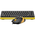 Клавиатура + мышь A4Tech Fstyler F1110 клав:черный/желтый мышь:черный/желтый USB Multimedia   100460 - Фото 4