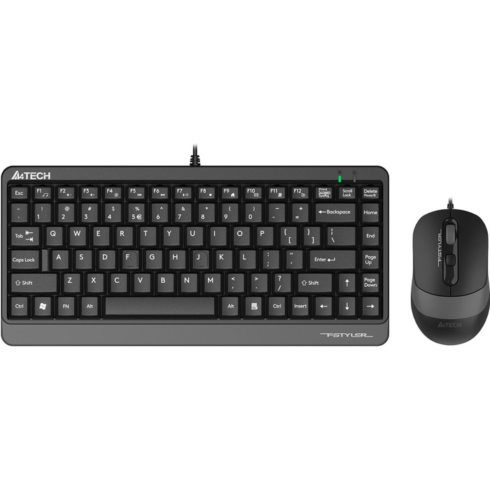 Клавиатура + мышь A4Tech Fstyler F1110 клав:черный/серый мышь:черный/серый USB Multimedia (F   10046 - Фото 1