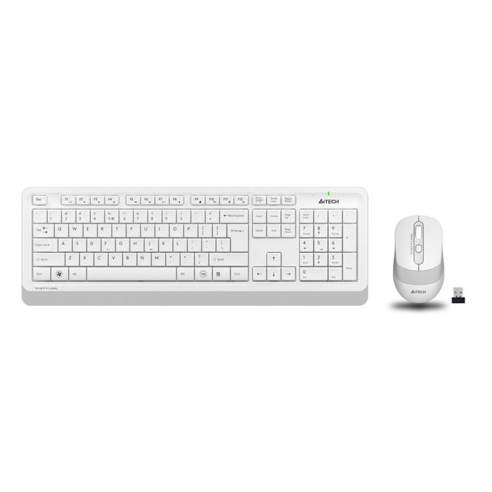 Клавиатура + мышь A4Tech Fstyler FG1010 клав:белый/серый мышь:белый/серый USB беспроводная M   10046 - фото 51354069