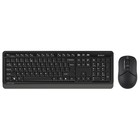 Клавиатура + мышь A4Tech Fstyler FG1012 клав:черный/серый мышь:черный USB беспроводная Multi   10046 - Фото 1