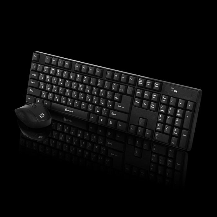 Клавиатура + мышь Оклик 210M клав:черный мышь:черный USB беспроводная (612841) - фото 51354132