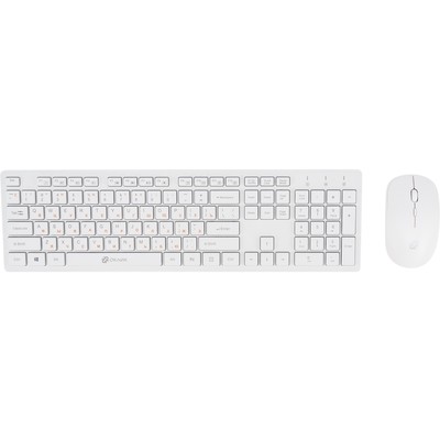 Клавиатура + мышь Оклик 240M клав:белый мышь:белый USB беспроводная slim Multimedia (1091258   10046