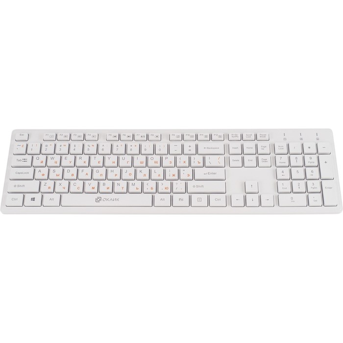 Клавиатура + мышь Оклик 240M клав:белый мышь:белый USB беспроводная slim Multimedia (1091258   10046 - фото 51354145
