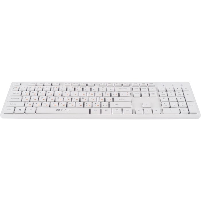 Клавиатура + мышь Оклик 240M клав:белый мышь:белый USB беспроводная slim Multimedia (1091258   10046 - фото 51354146