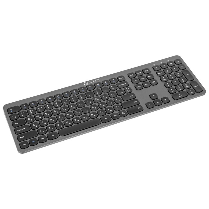 Клавиатура + мышь Оклик 300M клав:серый мышь:серый/черный USB беспроводная slim (1488402) - фото 51354155