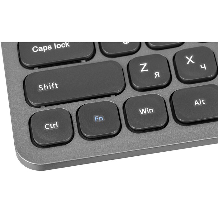 Клавиатура + мышь Оклик 300M клав:серый мышь:серый/черный USB беспроводная slim (1488402) - фото 51354158