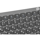 Клавиатура + мышь Оклик 300M клав:серый мышь:серый/черный USB беспроводная slim (1488402) - Фото 7