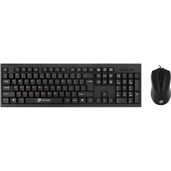 Клавиатура + мышь Оклик 620M клав:черный мышь:черный USB (475652) - Фото 1