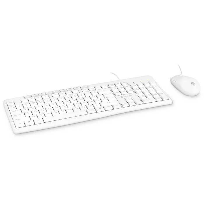 Клавиатура + мышь Оклик S650 клав:белый мышь:белый USB Multimedia (1875257) - фото 51354195