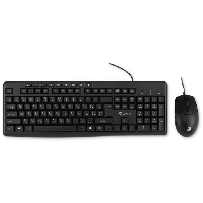 Клавиатура + мышь Оклик S650 клав:черный мышь:черный USB Multimedia (1875246) - фото 51354200