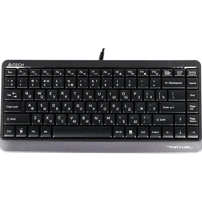 Клавиатура A4Tech Fstyler FK11, проводная, мембранная, 86 клавиш, USB, 1.5 м, черная - Фото 1