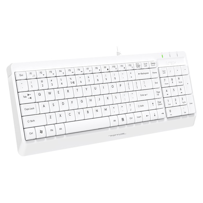 Клавиатура A4Tech Fstyler FK15 белый USB (FK15 WHITE) - фото 51354354