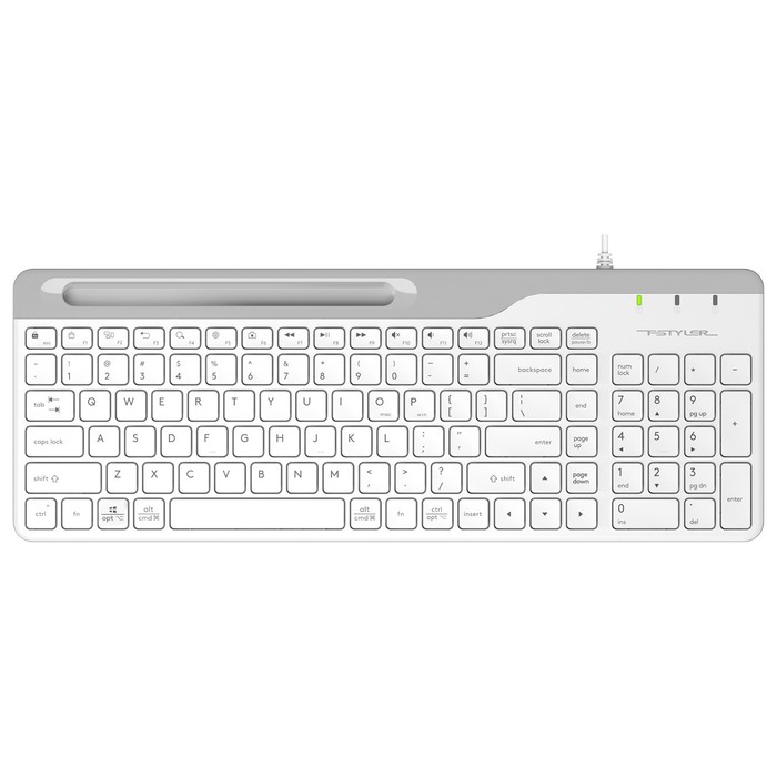 Клавиатура A4Tech Fstyler FK25 белый/серый USB slim - Фото 1