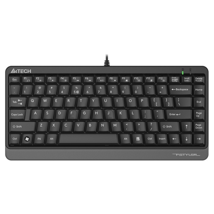 Клавиатура A4Tech Fstyler FKS11 черный/серый USB (FKS11 GREY) - Фото 1