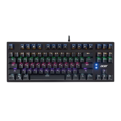 Клавиатура Acer OKW126, механическая, USB, для геймеров, LED, чёрная