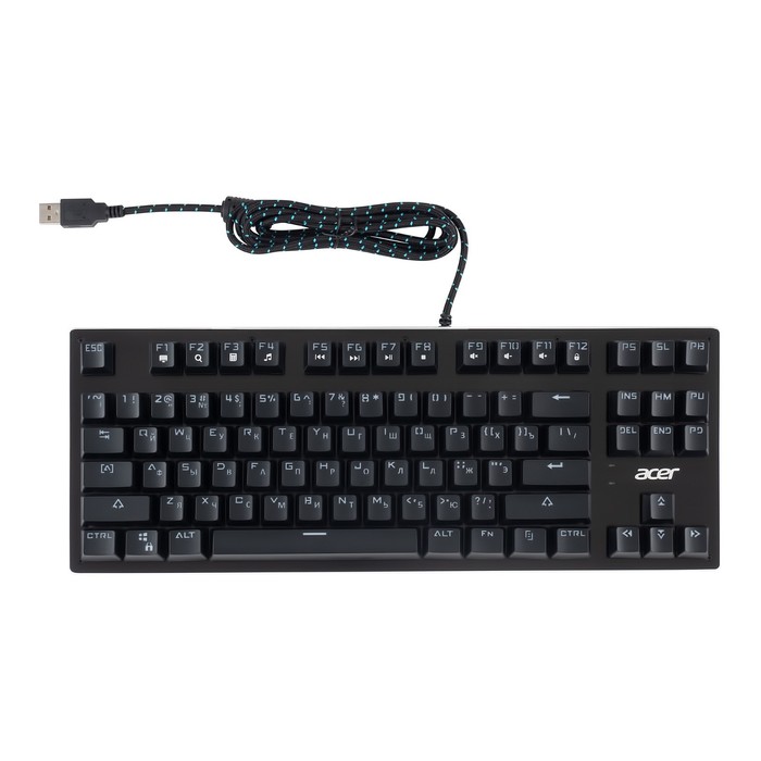 Клавиатура Acer OKW126 механическая черный USB for gamer LED (ZL.KBDEE.00G) - фото 51354549