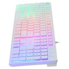 Клавиатура Оклик 550ML белый USB slim Multimedia LED - Фото 4