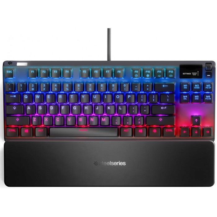 Клавиатура Steelseries Apex Pro TKL механическая черный USB for gamer LED (подставка для зап   10046 - фото 51354810