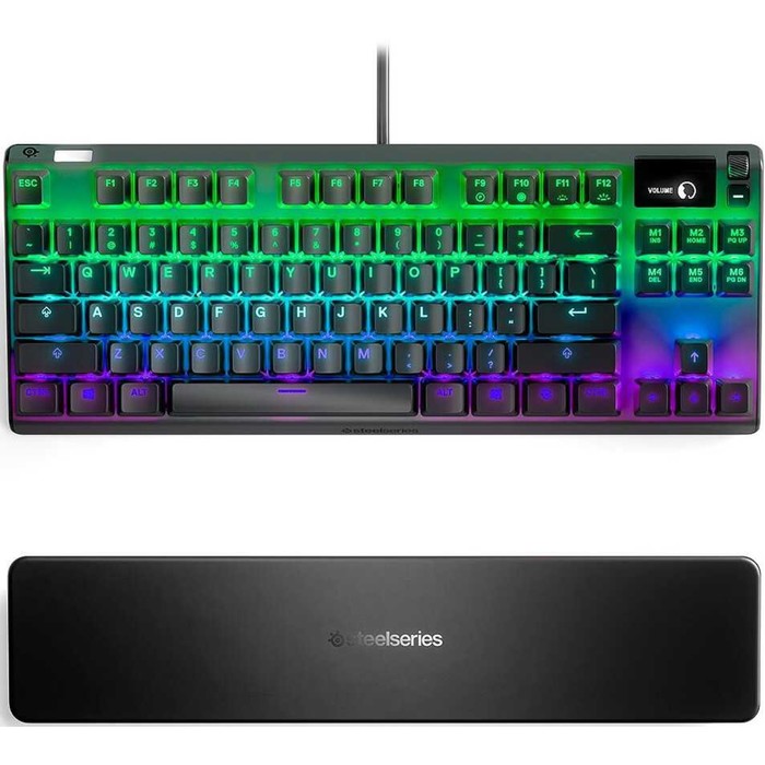 Клавиатура Steelseries Apex Pro TKL механическая черный USB for gamer LED (подставка для зап   10046 - фото 51354811