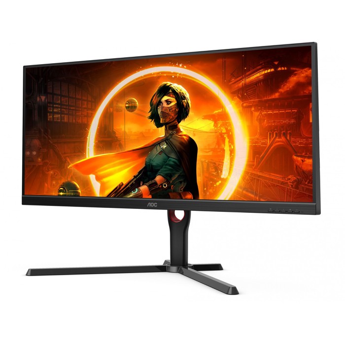 Монитор AOC 34" Gaming U34G3XM/EU черный/красный VA LED 1ms 21:9 HDMI матовая HAS Piv 300cd   100462 - фото 51359442