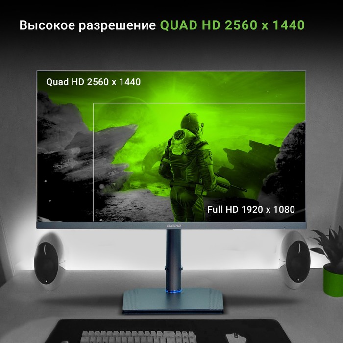 Монитор Digma 27" Gaming DM-MONG2750 темно-серый IPS LED 1ms 16:9 HDMI M/M матовая HAS Piv 3   10046 - фото 51359870