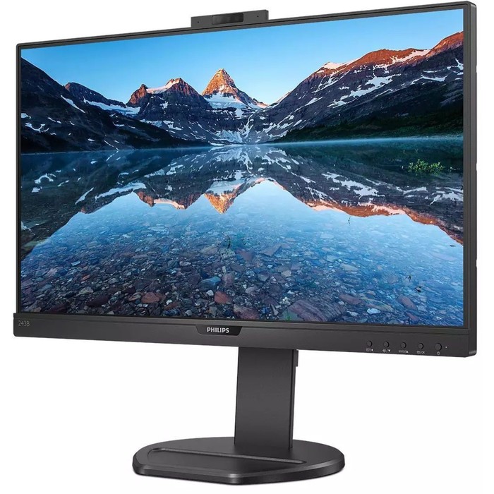 Монитор Philips 23.8" 243B9H черный IPS LED 4ms 16:9 HDMI M/M Cam матовая HAS Piv 250cd 178г   10046 - фото 51360564