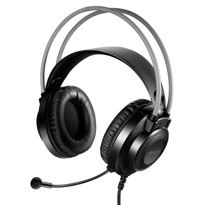 Наушники с микрофоном A4Tech Fstyler FH200i серый 1.8м накладные оголовье (FH200I GREY) - фото 51360868