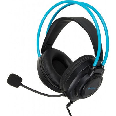 Наушники с микрофоном A4Tech Fstyler FH200U серый/синий 2м накладные USB оголовье (FH200U BL   10046