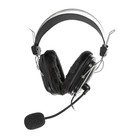 Наушники с микрофоном A4Tech HS-60 черный 2.5м мониторные оголовье - Фото 1