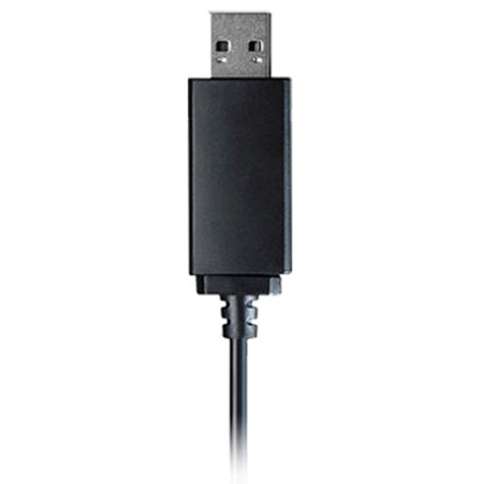 Наушники с микрофоном A4Tech HU-10 черный 2м накладные USB оголовье (HU-10/USB/BLACK) - фото 51360978