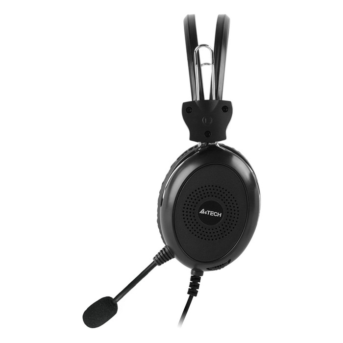 Наушники с микрофоном A4Tech HU-30 черный 2м накладные USB оголовье - фото 51360989