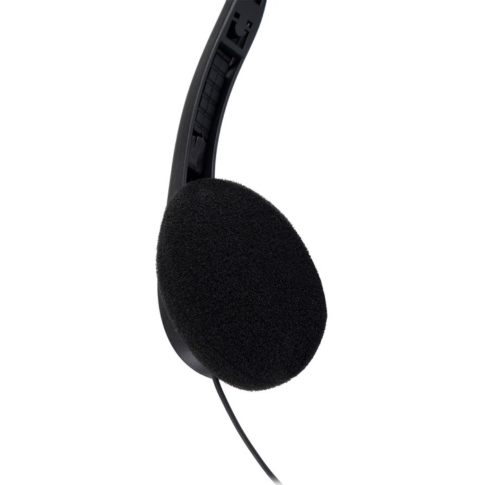 Наушники с микрофоном Оклик HS-M143VB черный 1.8м накладные оголовье (614036) - фото 51361106